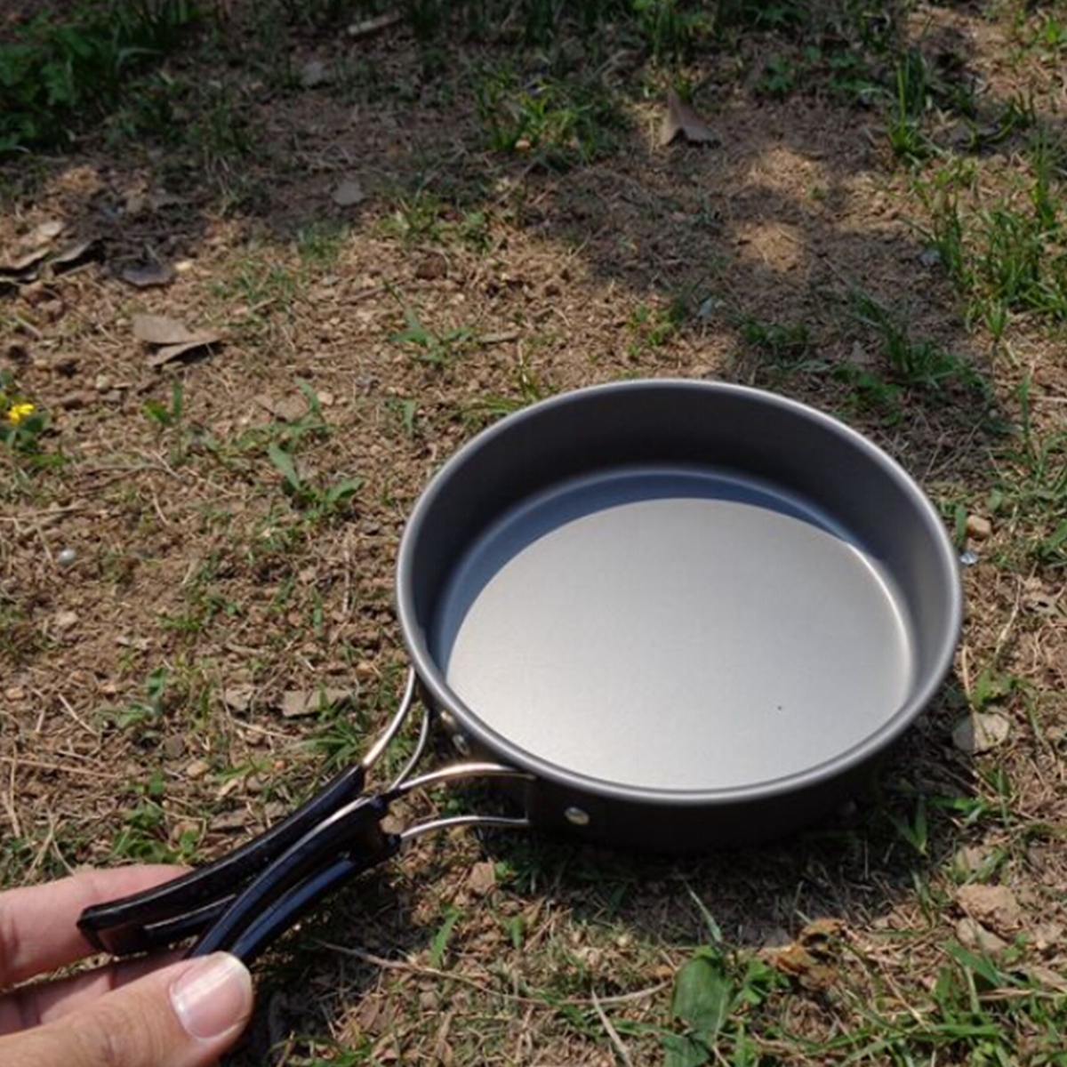 Outdoor Camping Hiking Picnic Cooking Set Pot Pan Bowl Cookware
