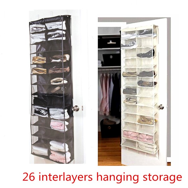 26 Inter Layers Door Hanging Shelf Shoe Storage Organizer Zalaxy