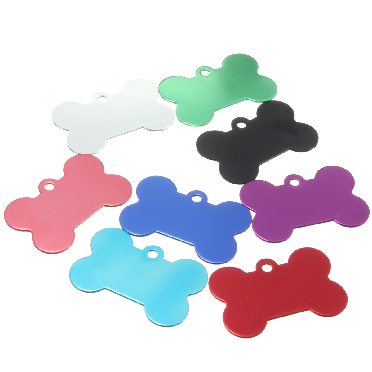 Pet Cat Dog ID Tag Personalized Bone Shape Pet Name ID Tags Collar