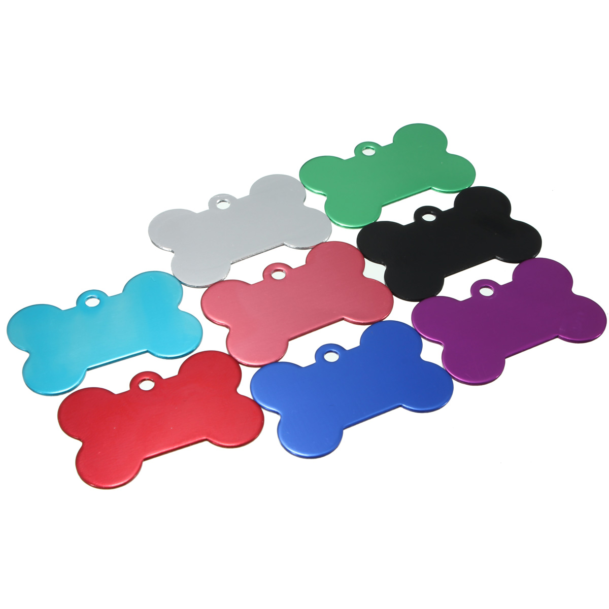 Pet Cat Dog ID Tag Personalized Bone Shape Pet Name ID Tags Collar