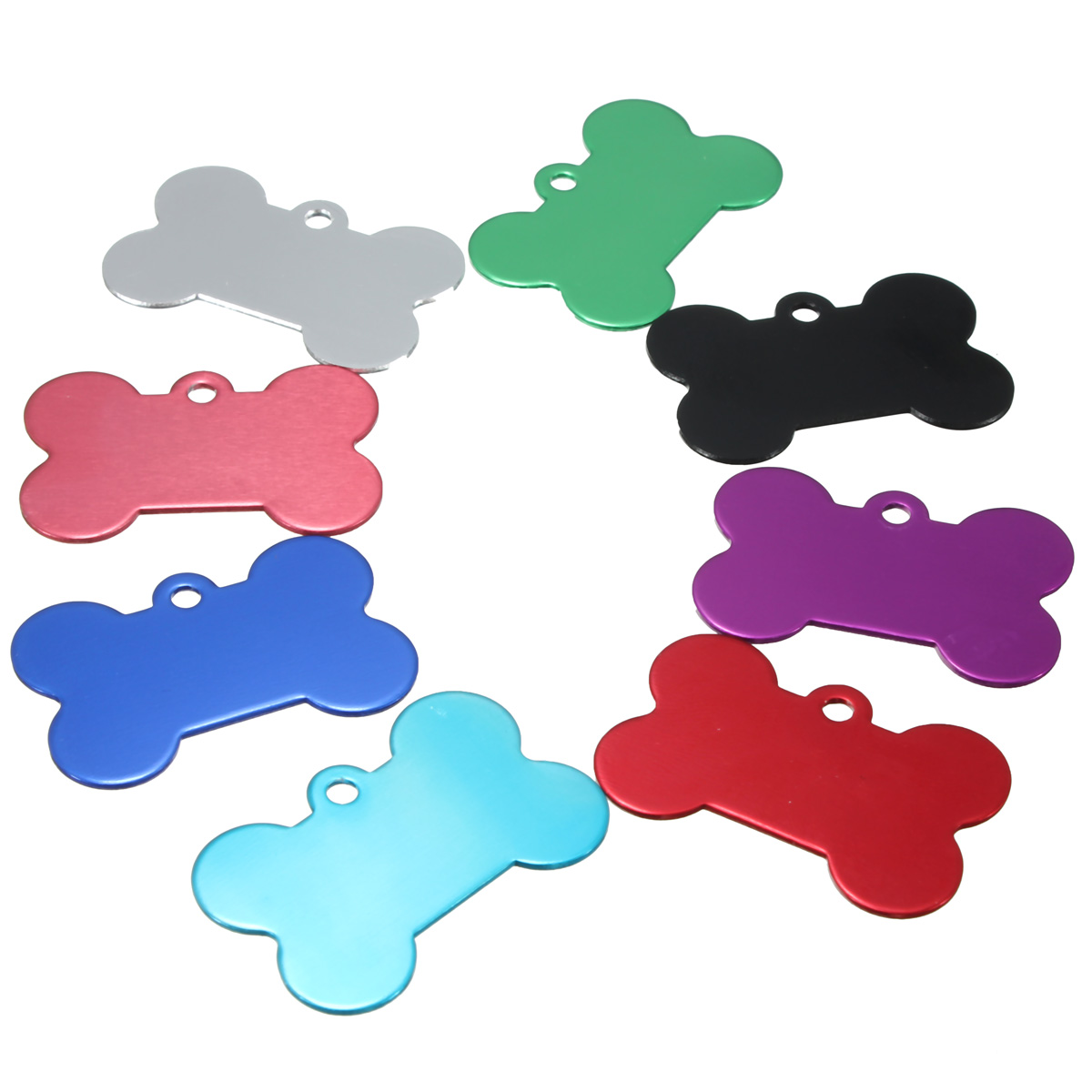 Pet Cat Dog ID Tag Personalized Bone Shape Pet Name ID Tags Collar