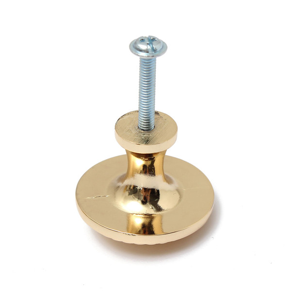 29mm Gold Cabinet Cupboard Drawer Pull Handle Knobs Zinc Alloy With Screw