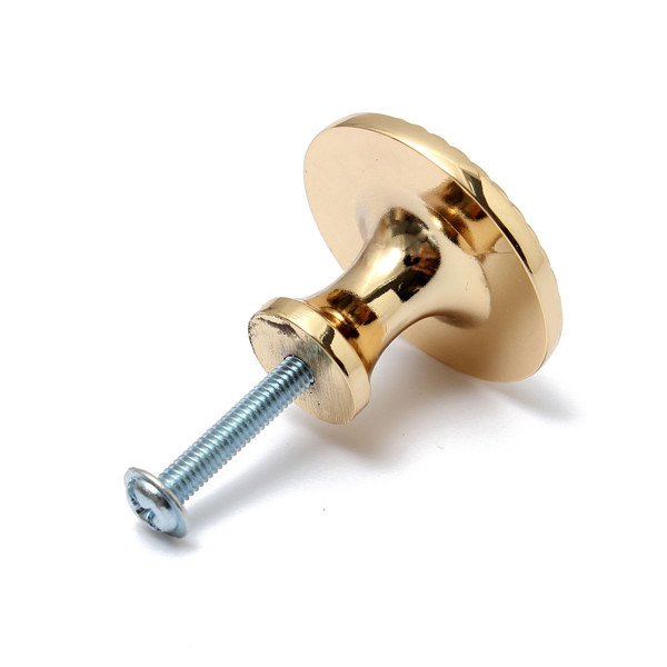 29mm Gold Cabinet Cupboard Drawer Pull Handle Knobs Zinc Alloy With Screw