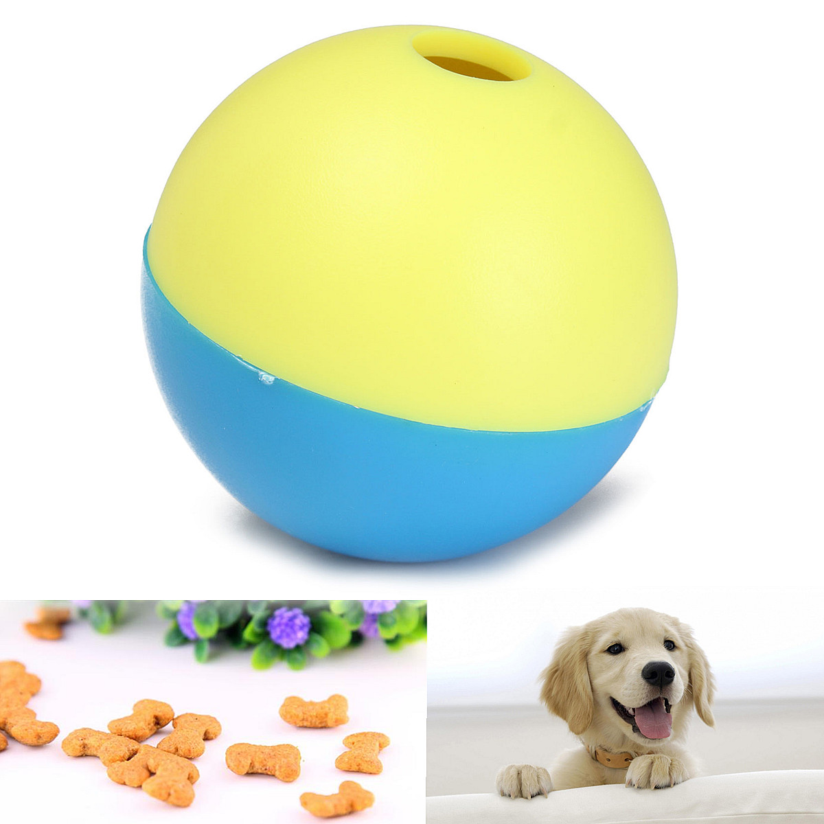 Pet Cat Kitty Puppy Play Toy Food Ball Food Treat Feeder Dispenser