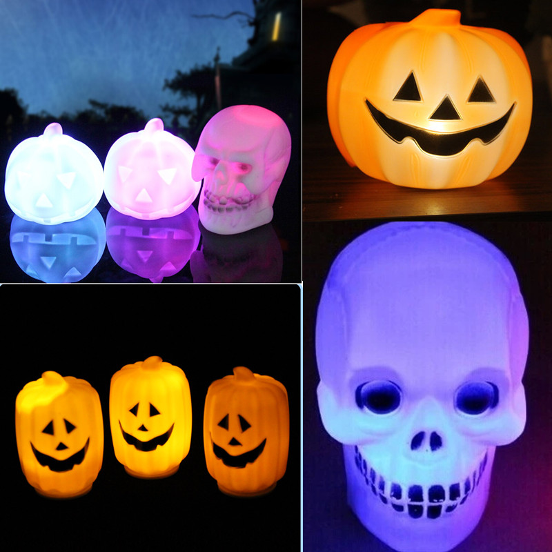 Halloween LED Pumpking Skull Lamp Light Halloween Party Decoration