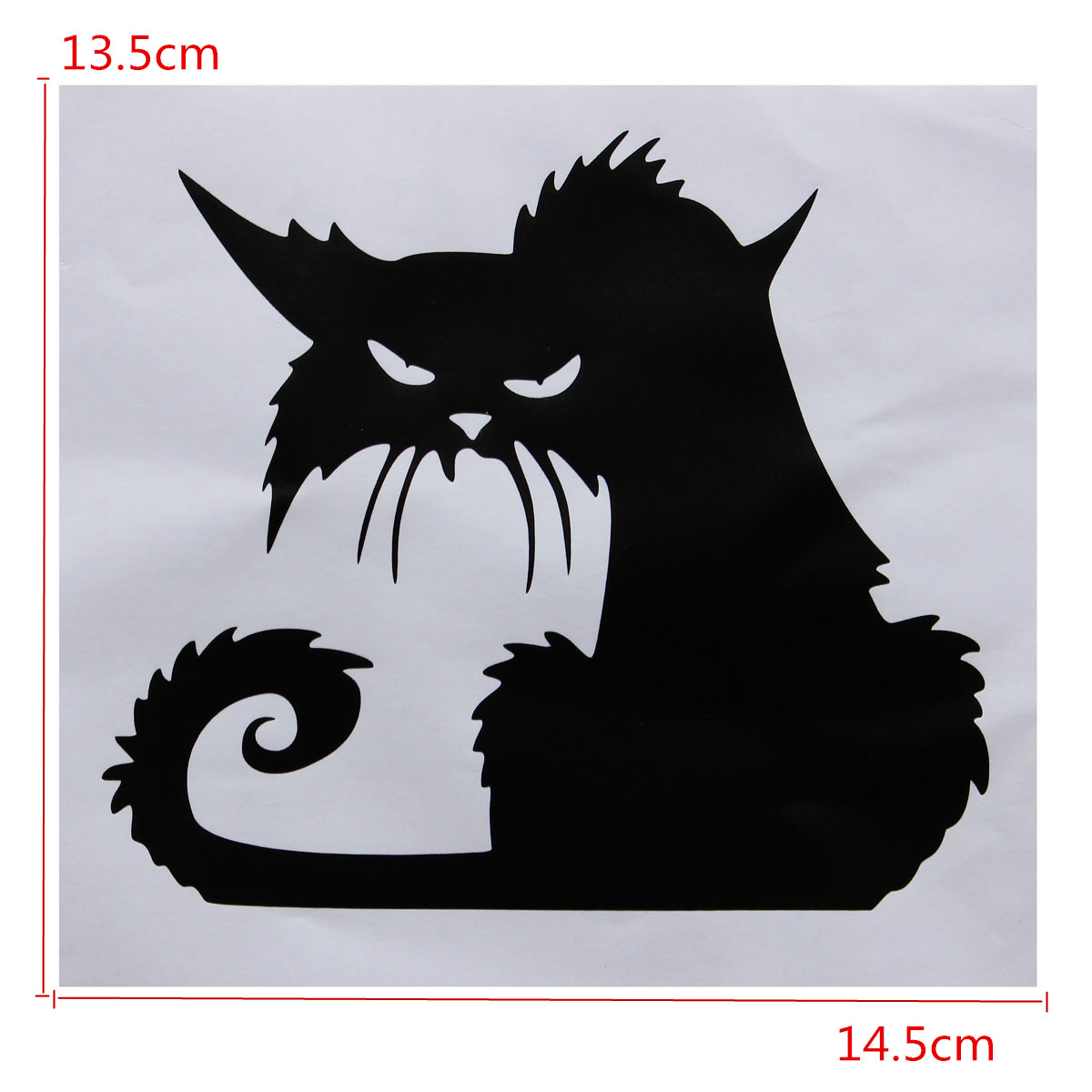 Halloween Scary Black Cat Glass Sticker Halloween Decor