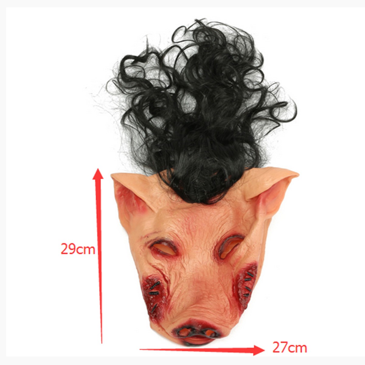 Halloween Scary Creepy Pig Animal Mask Halloween Costume Party Prop