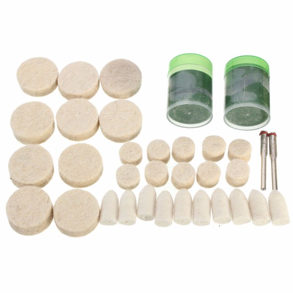  34pcs 1/8 Inch Wool Polishing Buffing 