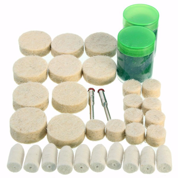  34pcs 1/8 Inch Wool Polishing Buffing 