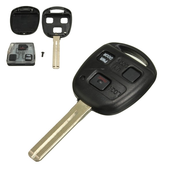 3 BTN Uncut Fob Power Door Remote Entry Key for Lexus