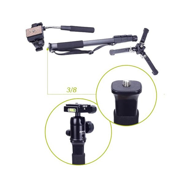 Yunteng VCT-288 Monopod Tripod With 3 Legs Unipod Holder and Phone Clip For DSLR Canon Eos Nikon
