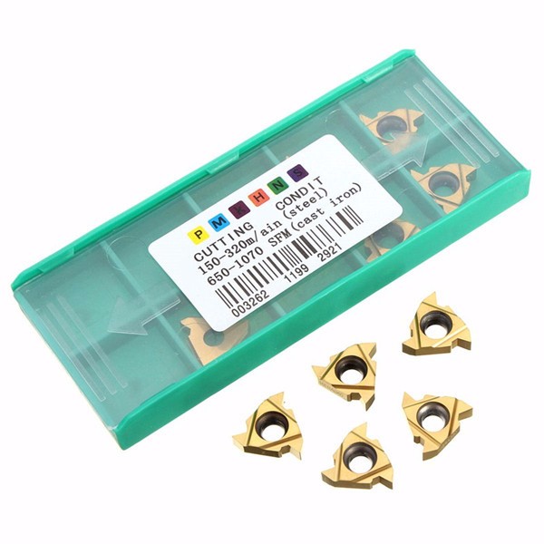 10pcs AG60 16 ER 3//8/" Carbide Threading Inserts for External Turning Tool Holder