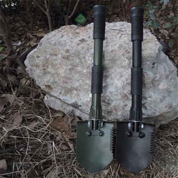 Mini Multi-function Carbon Steel Folding Shovel Survival Outdoor Trowel Dibble Pick Camping Sapper Tool