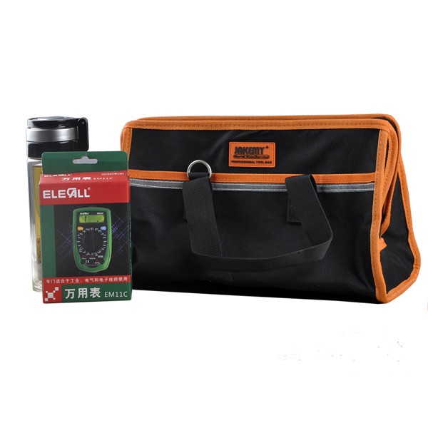 JAKEMY JM-B02 Medium Professional Tool Bag  Multifunctional Electrician Tool Bag Medium 36x16x21cm