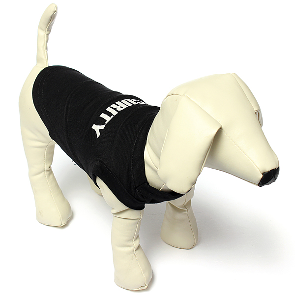 Black Cool Dog Vest Pet Cat Puppy Summer Clothes T-Shirt Cotton Coat Apparel Costumes
