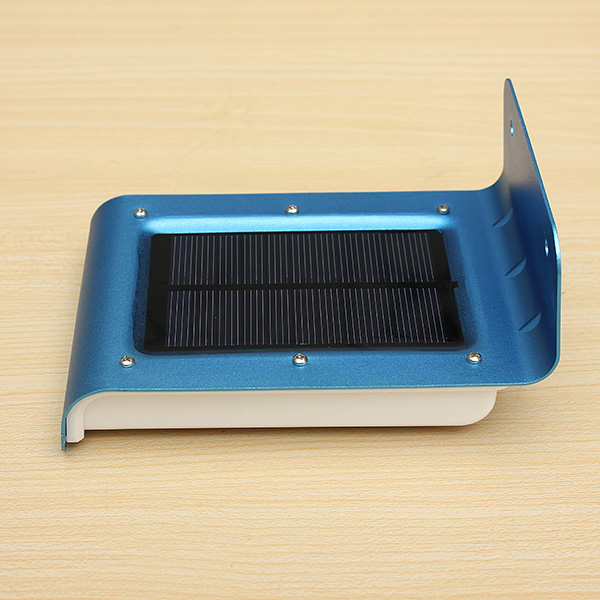16 LED Solar Power Voice Sensor Lamp Waterproof Wall Light energy-efficient Yard Blue(Export ...