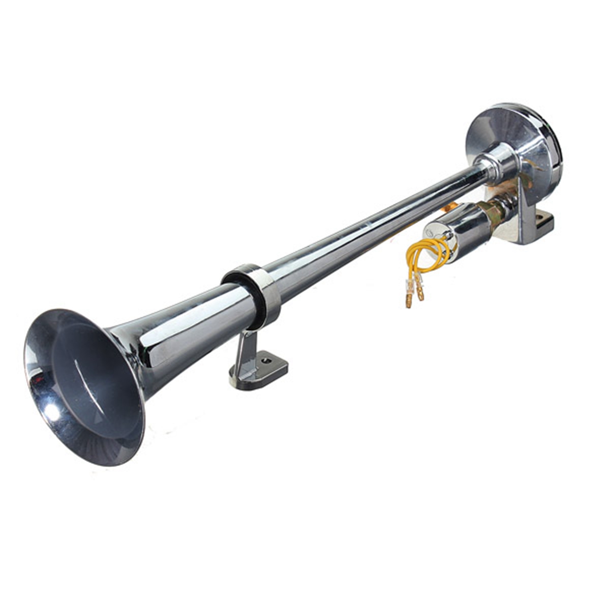 135db Super Loud Chrome Single Trumpet Air Horn Set for Car Truck Boat 12V 24V eBay