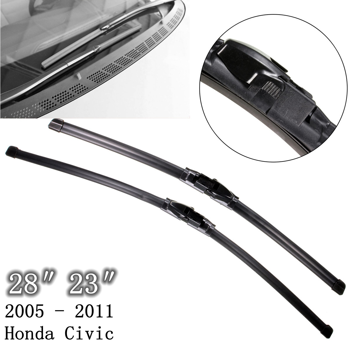 28” & 30”Pair Vehicle Front Windscreen Wiper Blades For Honda Civic 2005-2011 | Lazada PH 2011 Honda Civic Coupe Wiper Blades Size