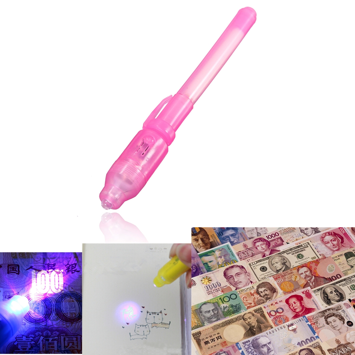 UV Invisible Marker Money Test Pen Security Pen LED Currency Checker