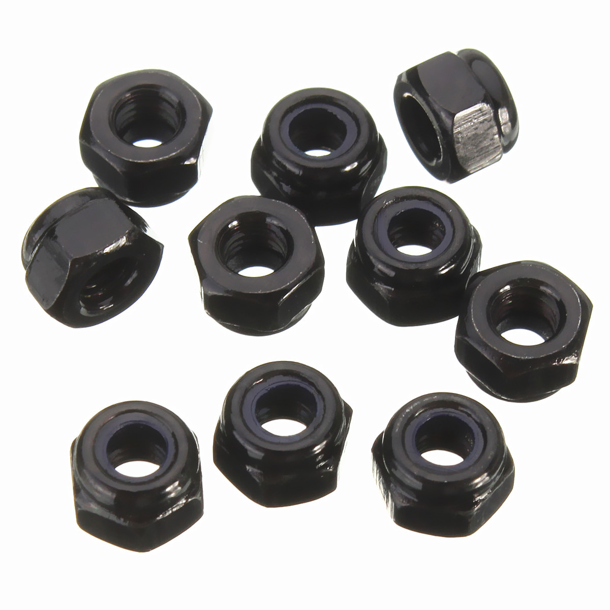 10PCS Carbon Steel SelfLocking Hex Nuts Nylon Lock Nuts M3 Lazada