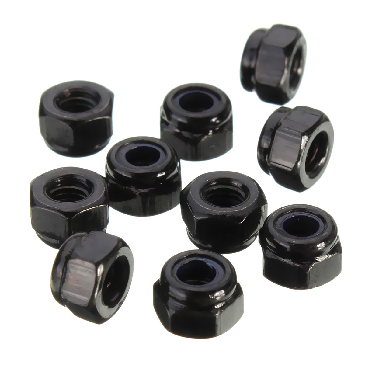 10PCS Carbon Steel SelfLocking Hex Nuts Nylon Lock Nuts M3 Lazada