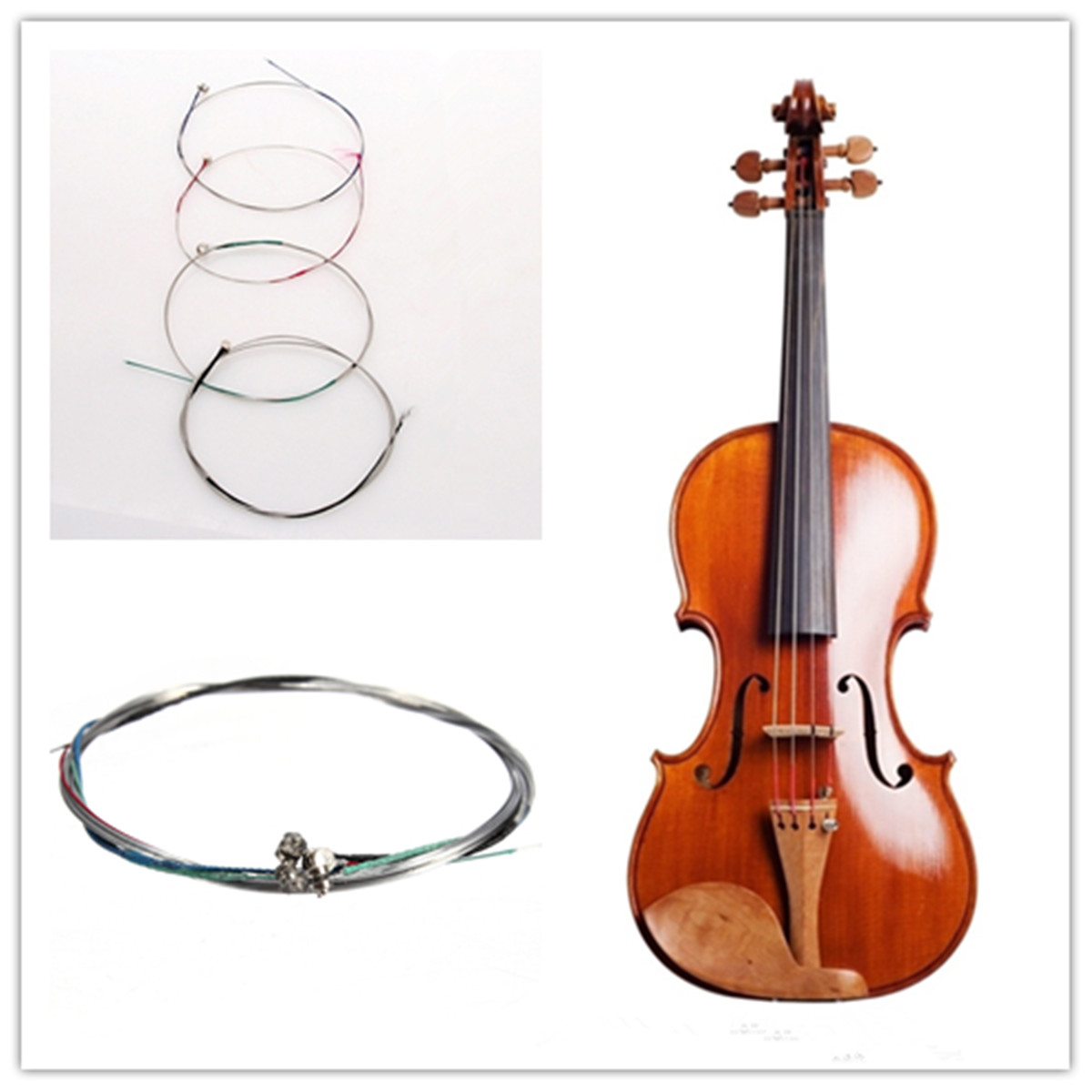 A Set of 4/4 Violin Bowstring Strings GDAE Instruments Replacement