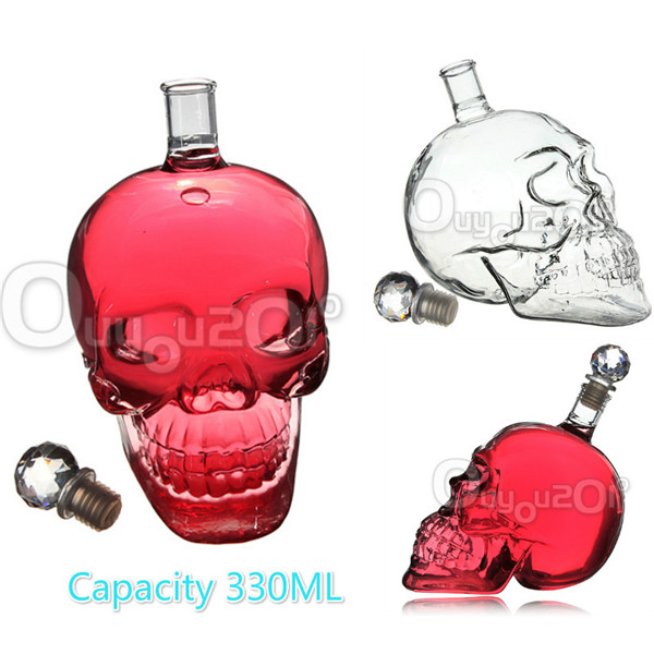 Verre Alcool Tête Mort Head Shot Skull Glass Bouteille Crâne Cristal