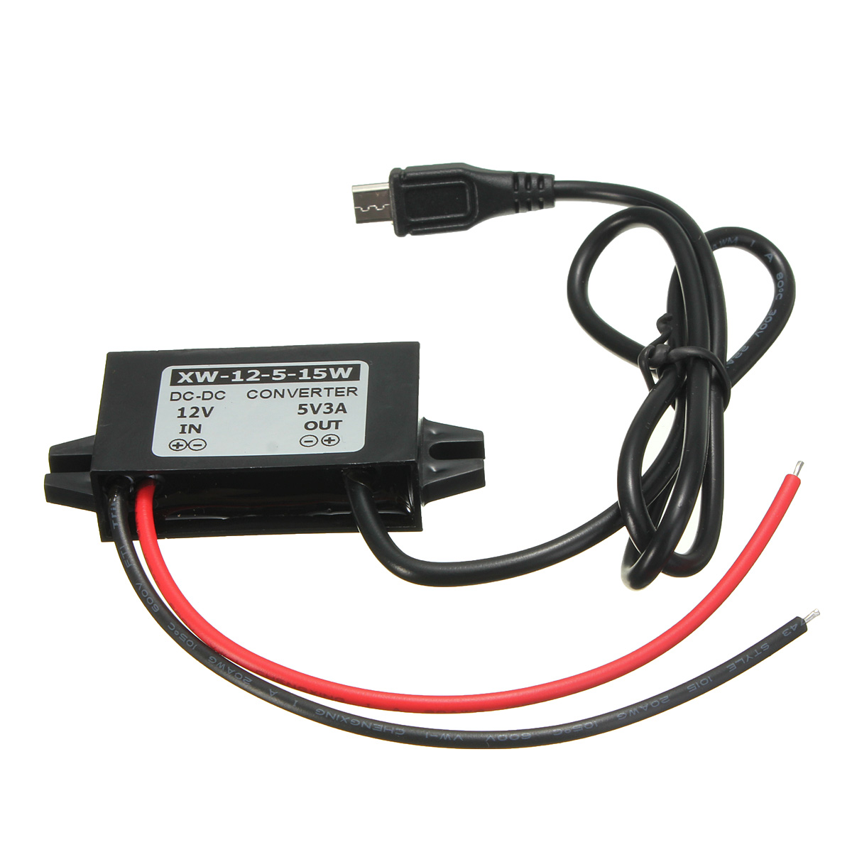 12V Down to 5V DC DC Converter Module with Micro USB Output Power Adapter 15W eBay