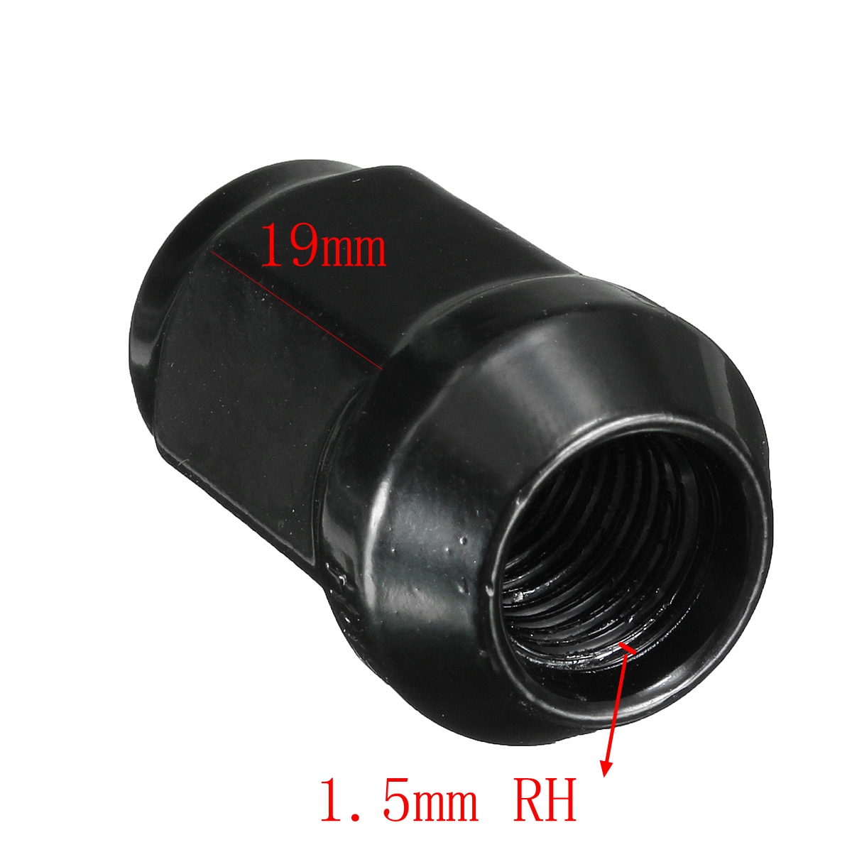 M12x1.5mm M12x1.5 Black Alloy Steel Wheel Lug Nuts 60 Degree Tapered