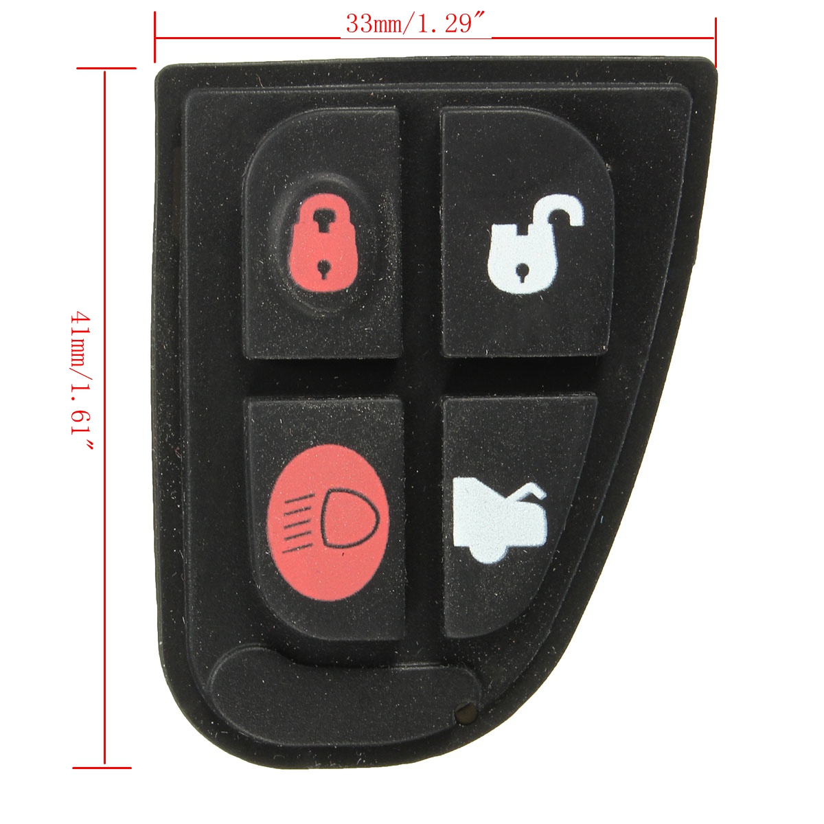 4 Button Remote Key Fob Case DIY Repair Kit Pad For Jaguar X Type XF E
