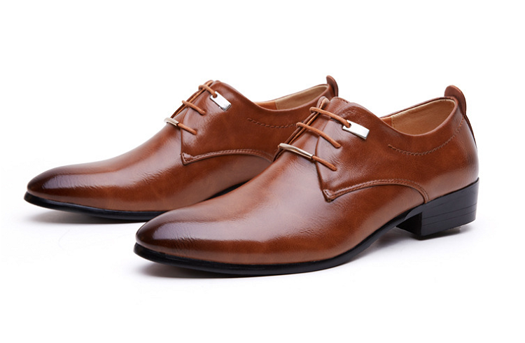 Men S Casual Pointed Leather Lace Up Wedding Party Formal Dress Men S Casual Pointed Leather Lace Up Wedding Party Formal Dress