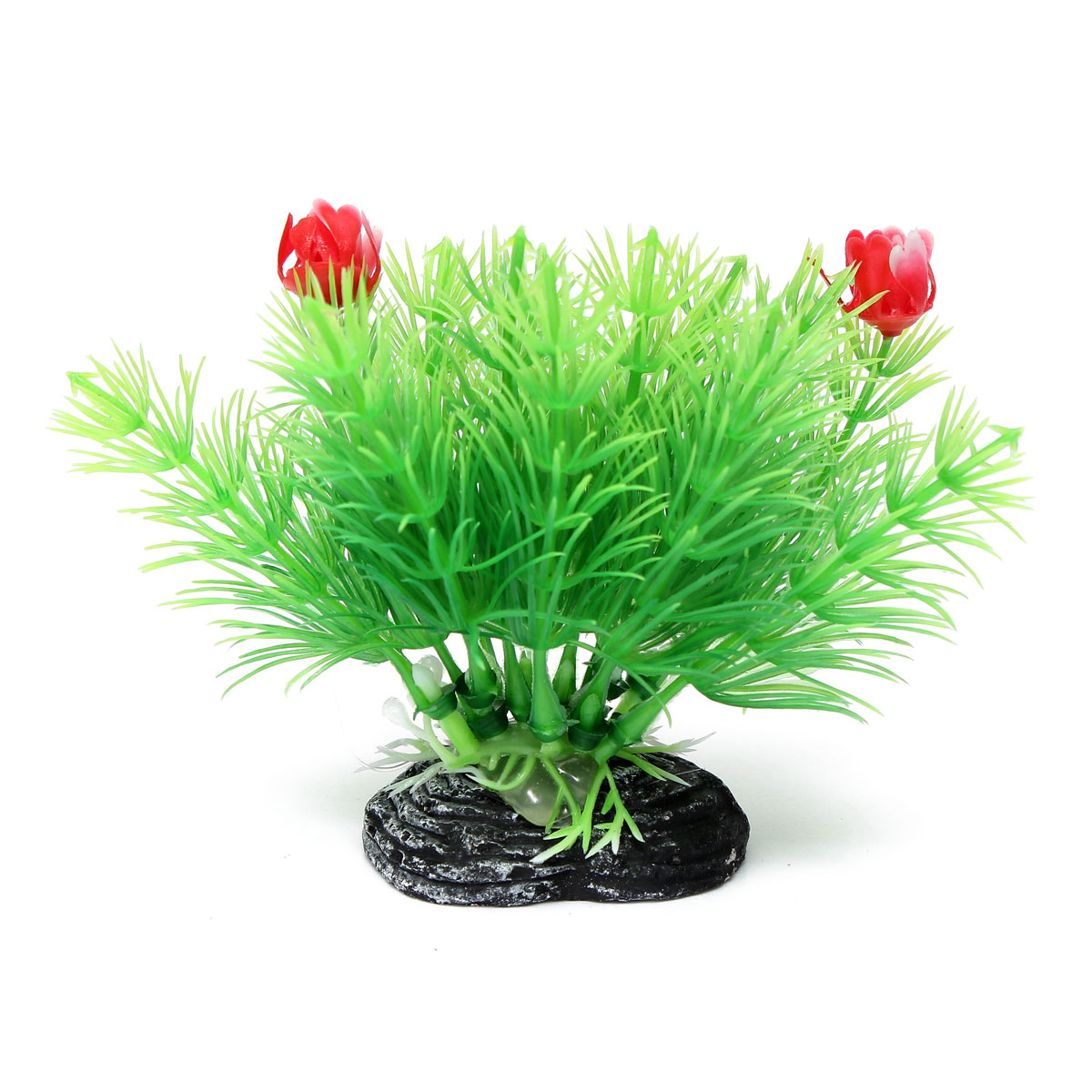 Aquarium Fish Tank Artificial Plant Grass With Two Flowers Aquarium