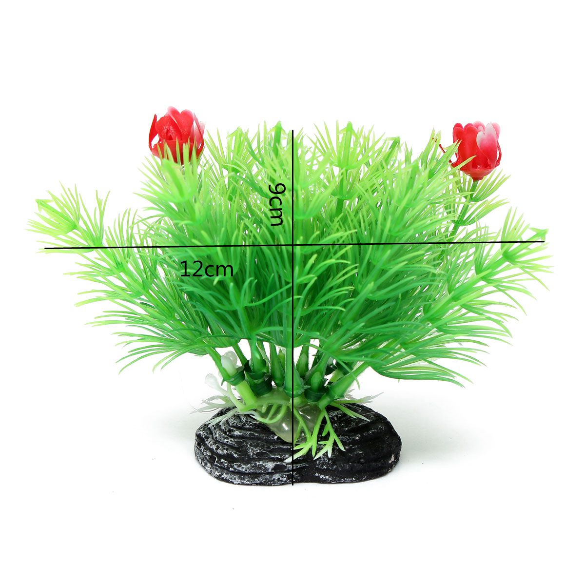 Aquarium Fish Tank Artificial Plant Grass With Two Flowers Aquarium