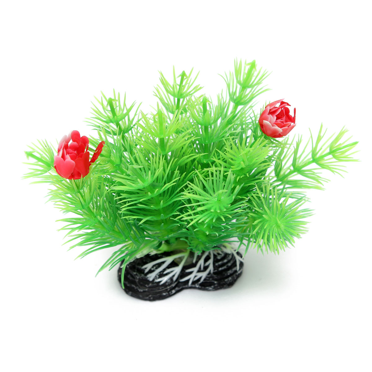 Aquarium Fish Tank Artificial Plant Grass With Two Flowers Aquarium