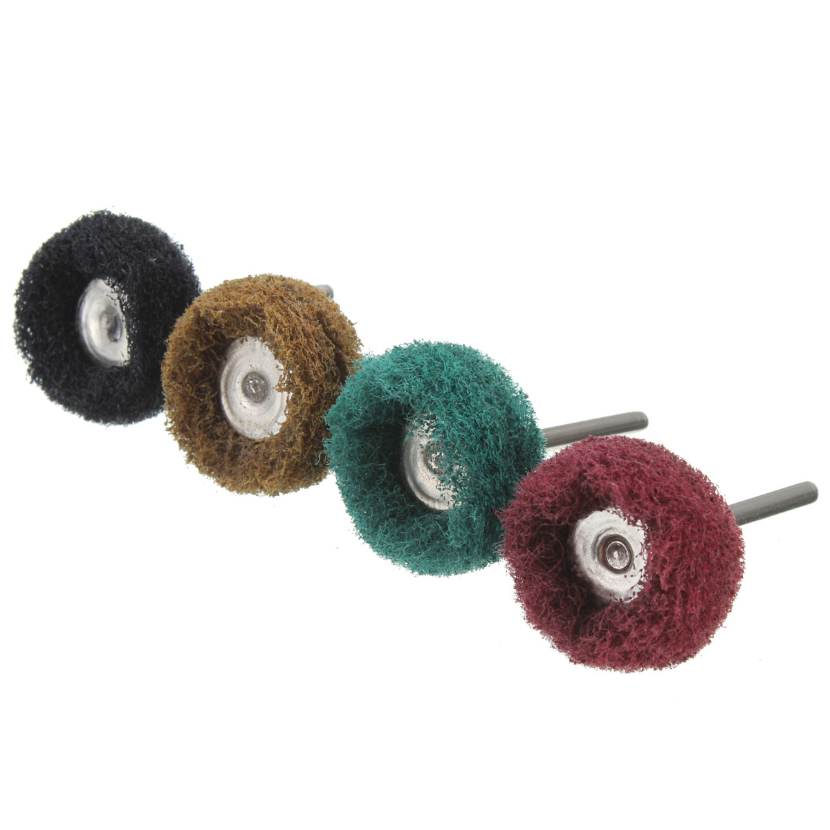 20x Polishers Buffers Abrasive 1” Scotch Brite Wheels Fits Dremel Mixed