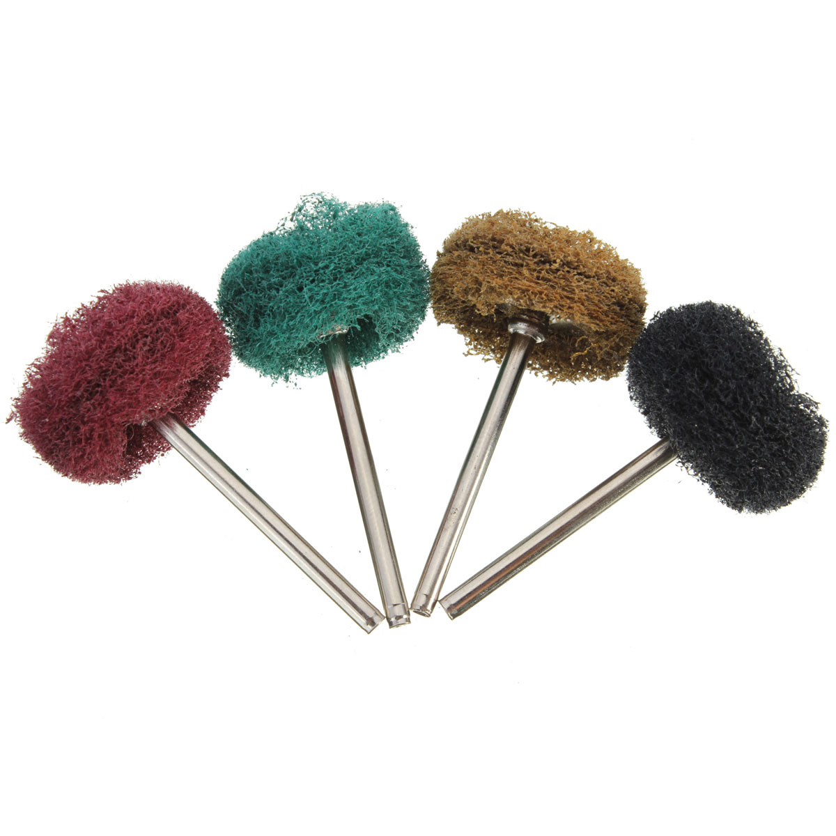 20x Polishers Buffers Abrasive 1” Scotch Brite Wheels Fits Dremel Mixed