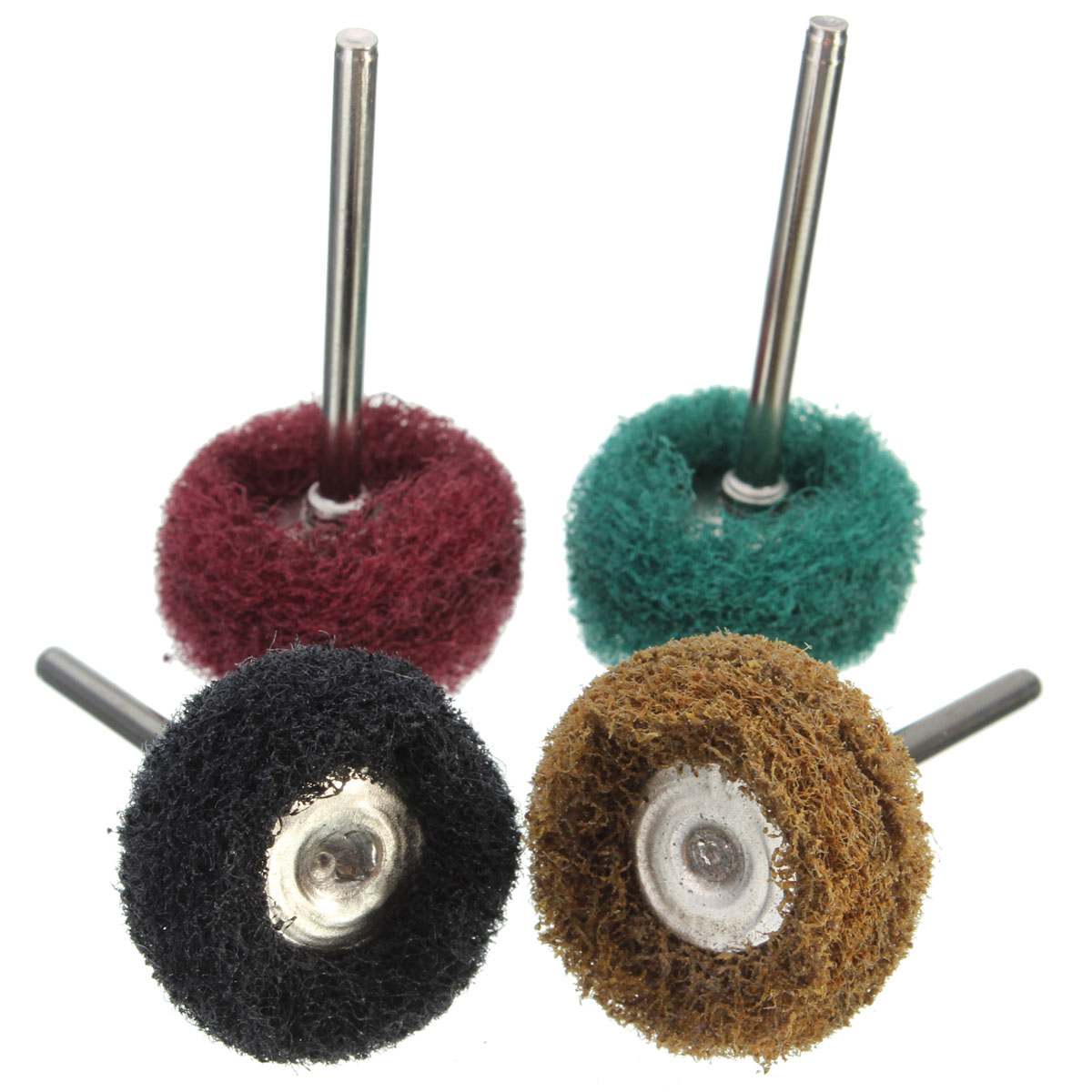 20x Polishers Buffers Abrasive 1” Scotch Brite Wheels Fits Dremel Mixed