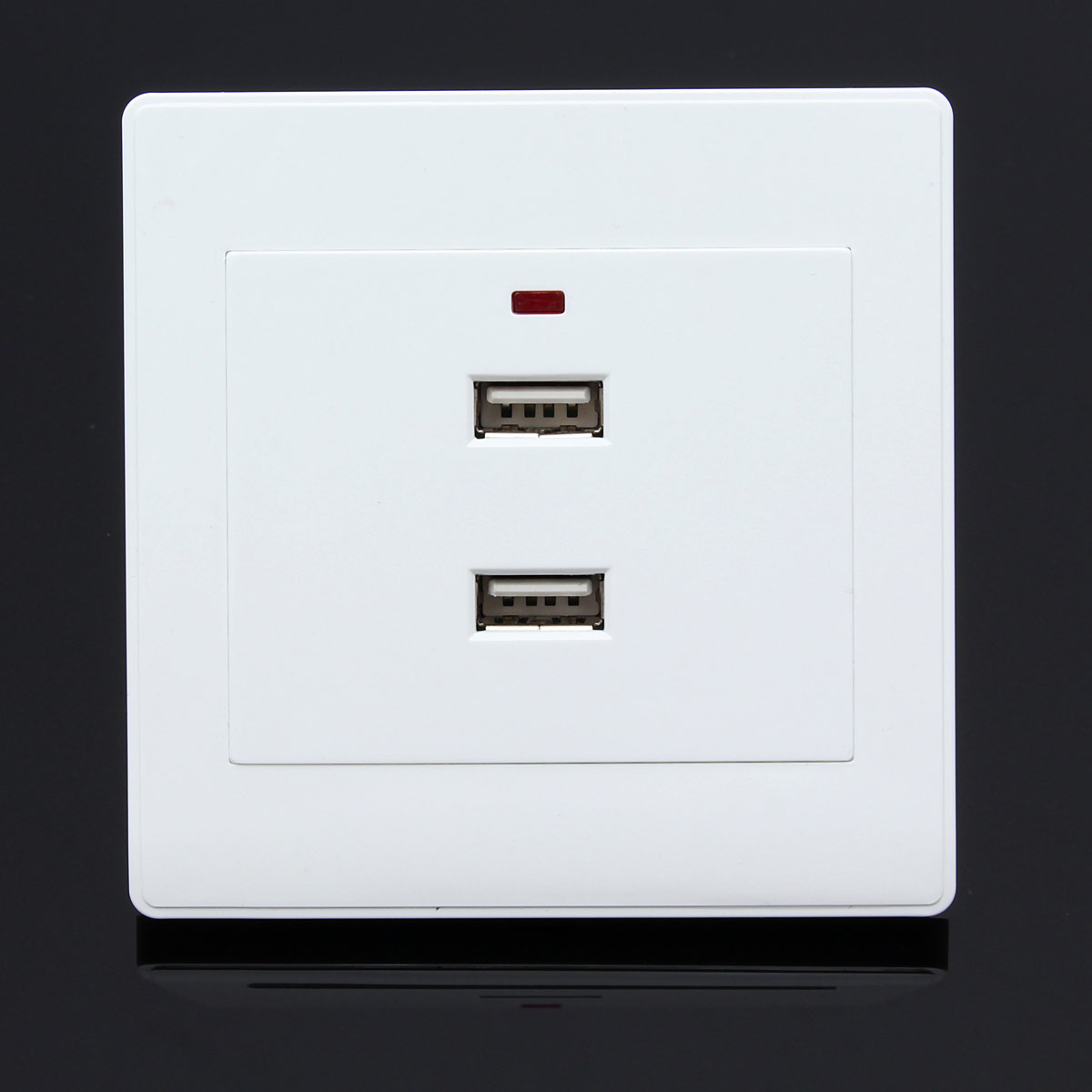 2.1A Dual USB Ports Wall Socket Charger Electrical Panel Adapter Power