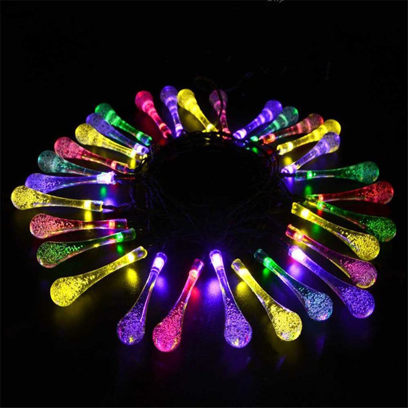 5m solar power 20 led string fairy light water drop 5m solar power 20 led string fairy light water drop
