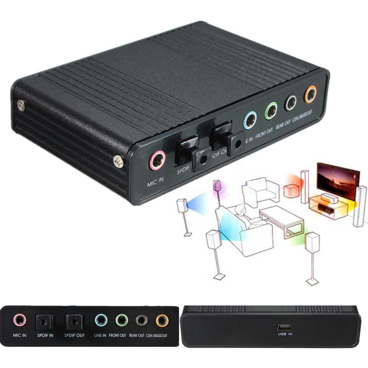 Sound Cards Bolehdeals - Usb 4 Channel 5 1 External Optical Audio Sound Card sound cards bolehdeals usb 4 channel 5 1 external optical audio sound card