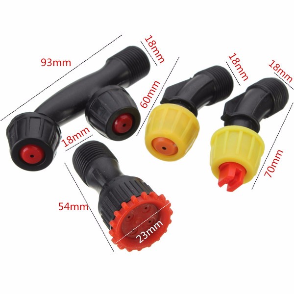 4pcs Durable Spray Nozzles Male Thread Nozzles for Weed Sprayer and