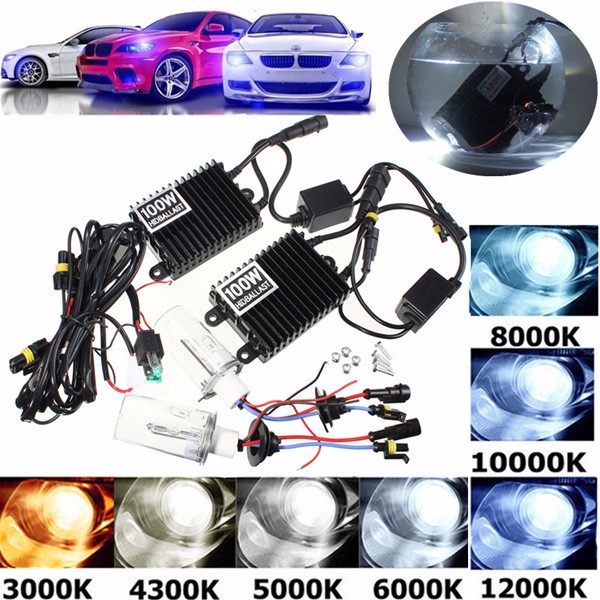 100W HID KIT AC Ballast H1 Xenon Bulbs Lamp 4300K-12000K Sale ...