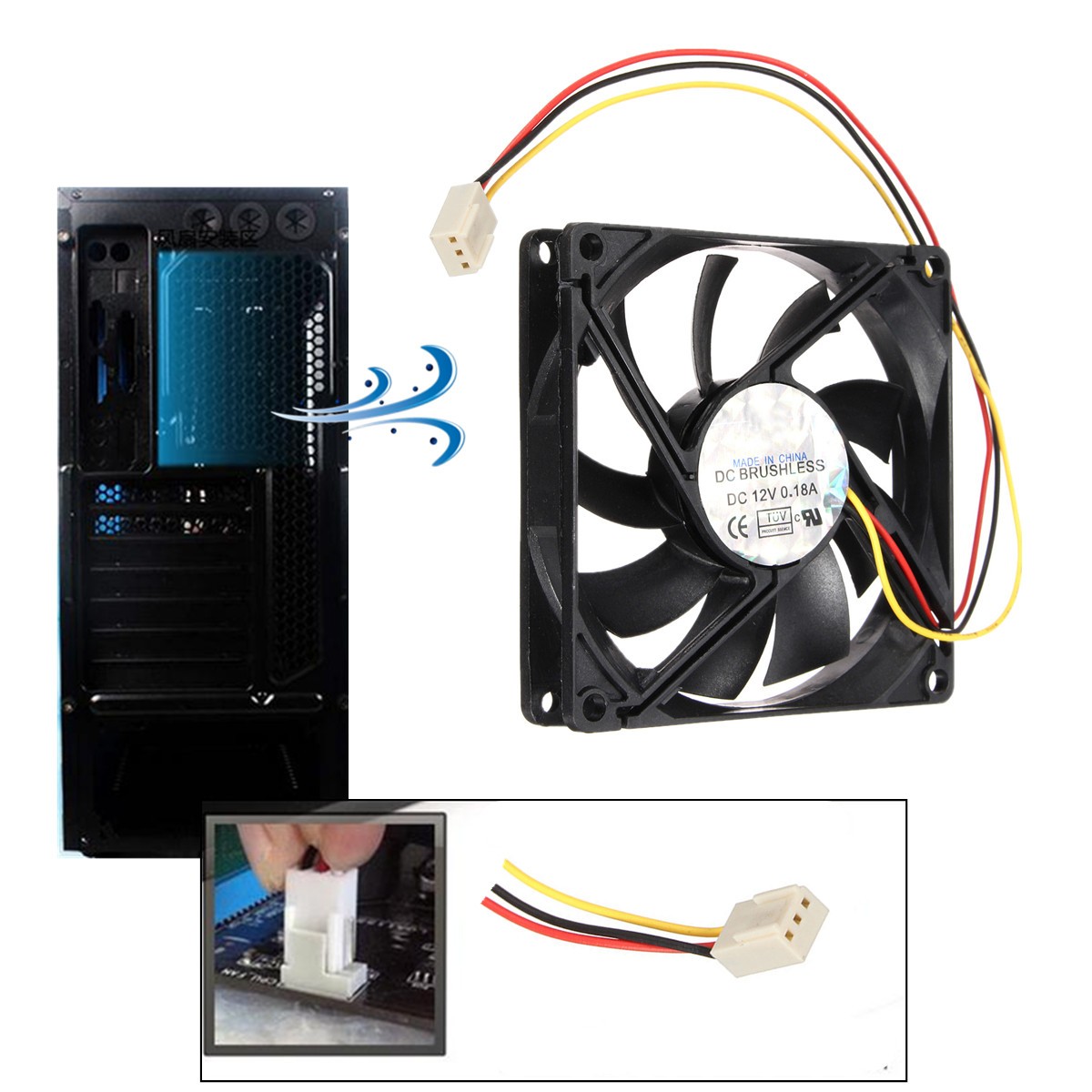 3 tandai 80 mm 15 mm pc kipas pendingin cpu heatsink 3 tandai 80 mm 15 mm pc kipas pendingin cpu heatsink