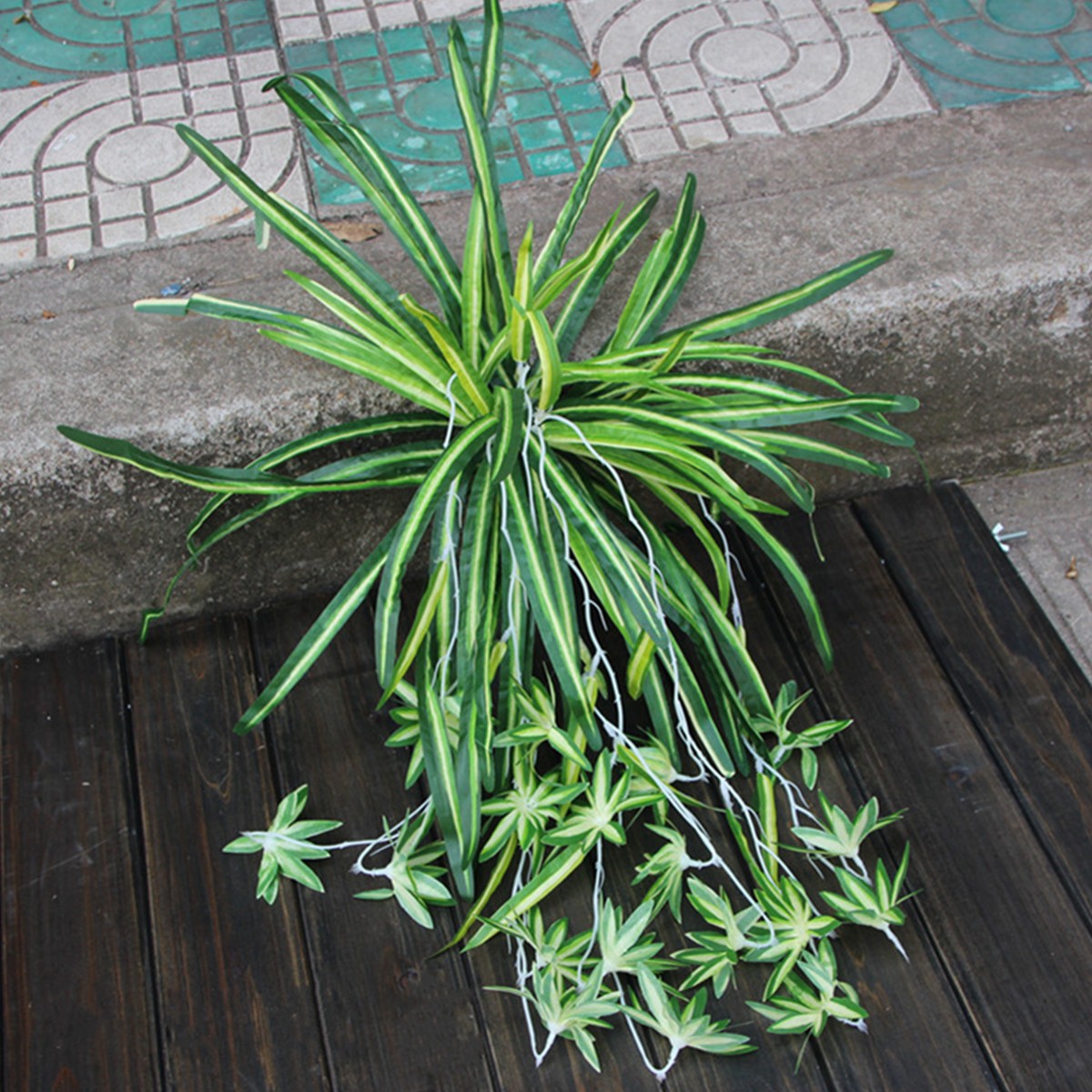 Artificial Silk Spider Plant Chlorophytum Comosum Faux