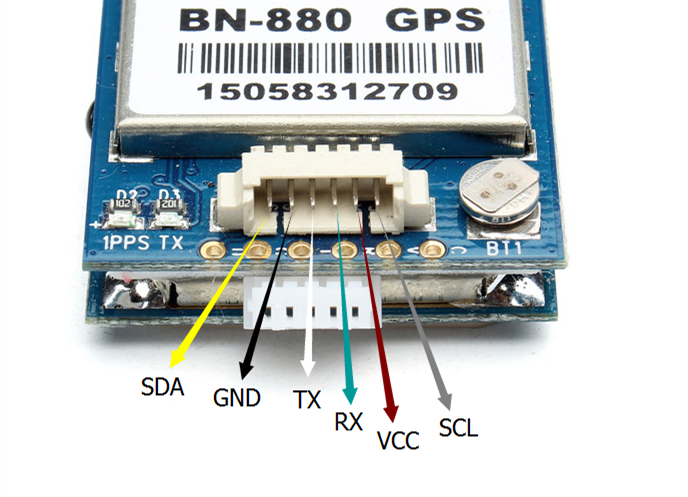 Beitian Module BN-880 GPS de Contrôle de Vol en Double Boussoles avec le Câble