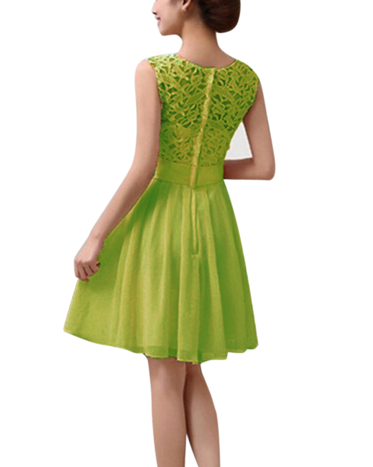 Women Lace Sleeveless Party Princess Wedding Formal Cocktail Dress