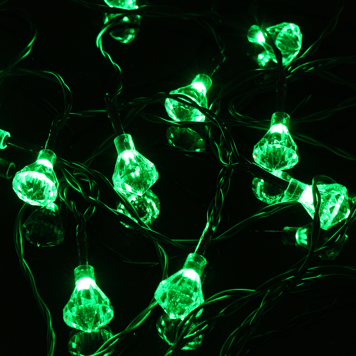 20 Led Solar Power Fairy Light String Strip Lamp Party Xmas Garden Outdoor gift Elec-Mall Green ...