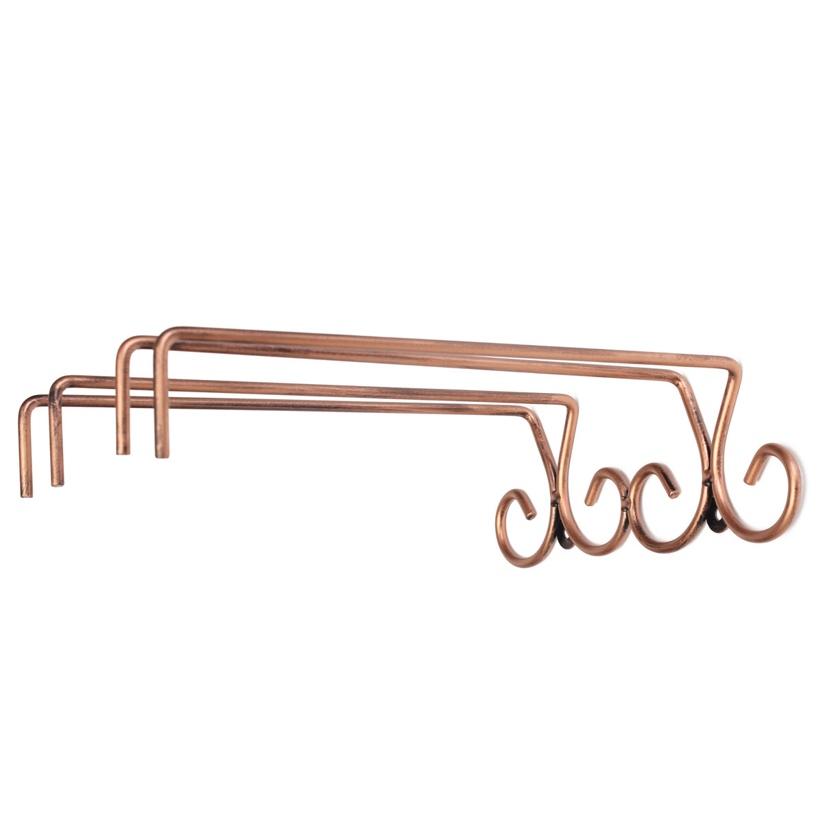 Bronze Stainless Steel Side Stand Wine Glass Hanger Rack Cup Glass