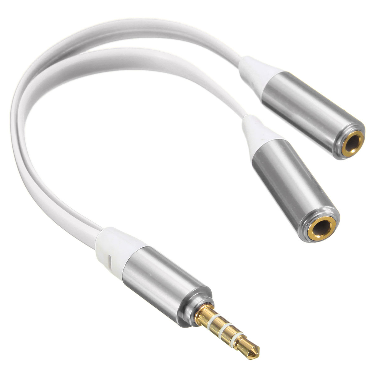 3.5mm Male to 2 Dual Female Jack Splitter Headphone Y Audio Adapter Mp3