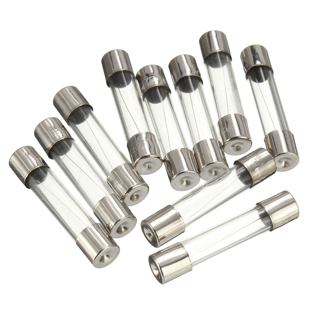 Pack of 10 5A Amp Glass Quick Blow Fast Acting Car Fuses Pack of 10 5A Amp Glass Quick Blow Fast Acting Car Fuses